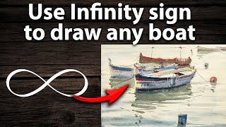 How to draw a boat using the INFINITY SIGN