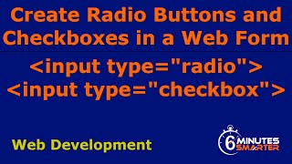 Radio Buttons and Check Boxes in a Web Form