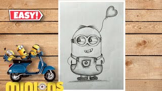 How To Draw Minions | Easy Drawing | Step By Step | Minions Pencil Drawing | Minions Drawing Video