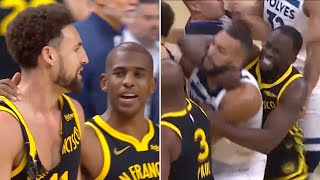 Warriors & Timberwolves Heated Scuffle, Draymond & Klay Ejected