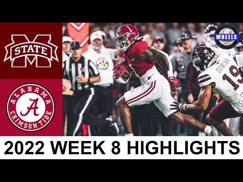 #6 Alabama Vs #24 Mississippi State | College Football Week 8 | 2022 ...