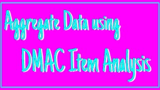 Item Analysis Report from DMAC