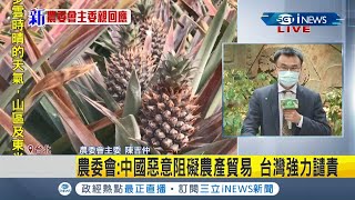 #iNEWS 台灣鳳梨被中國卡？中國決定停止進口台灣鳳梨因檢獲\