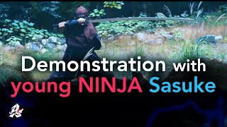 Demonstration with young ninja Sasuke