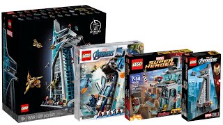All LEGO Avengers Tower Sets ever made 2015 - 2023 Compilation/Collection Speed Build