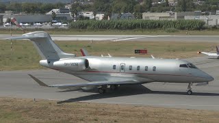 Bombardier Challenger 350 | VistaJet Malta | 9H-VCM | Taking-off from Cannes [4K]