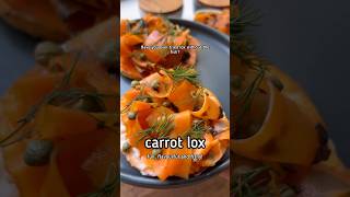 making fish out of carrots is my new fave party trick - carrot lox! #recipe #vegan #plantbased