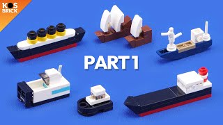 Lego Ships Mini Vehicles - Part 1 (Tutorial)