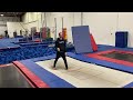 trampoline seatdrop front flip on a trampoline