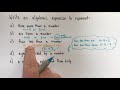 How to use algebraic expressions to represent sentences