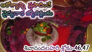 వైద్యనాథ జ్యోతిర్లింగం/ sivaanandalahari sloka-46, 47  new adhyathmika tv