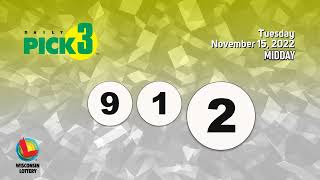 Wisconsin Lottery Midday Draw 11/15/2022