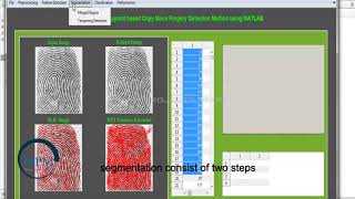 Finger Print Image Forgery Detection And Classification Using Adaptive Over Segmentation | MATLAB
