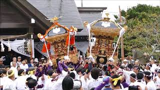 1180これが「やわたんまち」高井高皇産霊神社＆沓見莫越山神社神輿　 H29akk14