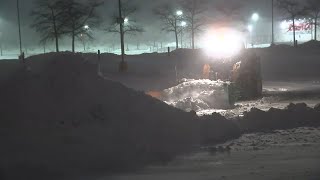 Snow blowing sideways in NJ from nor'easter