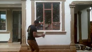 Wall skiming-  Urembo wa madirisha na kwenye Nguzo  hupakwa Undercort ( Emalsion)(1)