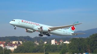 [Full HD] Air Canada B787-9 Dreamliner [C-FNOE] take off in ZRH / LSZH with ATC