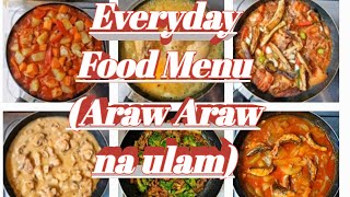 Everyday Food Menu (Araw Araw na ulam)