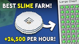 Minecraft NEW Slime Farm Tutorial - FASTER! & EASY - 24,500 P/H!