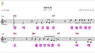 현당 명동의 밤 원키Dm [작사 최흥호 작곡 이호섭]