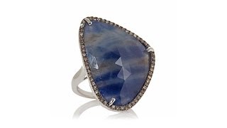 Rarities Sapphire and Champagne Diamond Ring