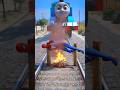 GTAV: VENOM SAVING SPIDER-MAN FROM THOMAS THE TANK ENGINE #shorts #trains