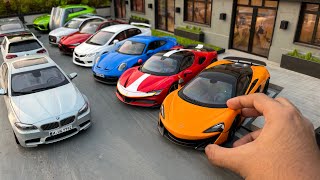 Parking Performance Cars at 1:18 Scale Car Meet | Diecast Model Car Collection