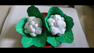 Easy way to make Cauliflower || Sharmila Expression || Easy Paper Craft