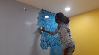 how to make colour wash texture design step by step simple process Asian Paint Royale Play9550708840