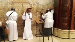 The Western Wall (Wailing Wall), Jerusalem, Israel - Nigerian Christians at the men's part