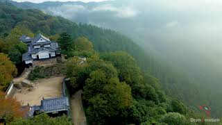 【ドローン撮影】備中松山城（岡山県高梁市）雲海 空撮4k DJI Mavic 2 Pro