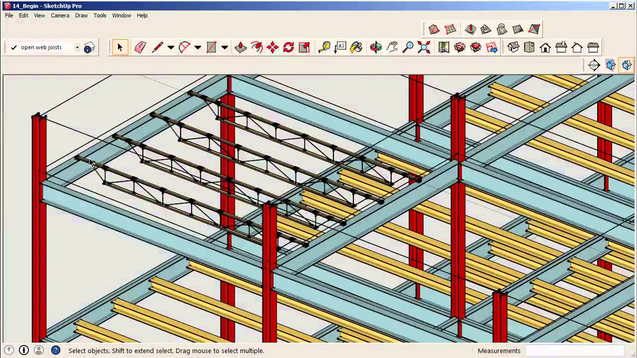 14 Placing The Open Web Joists Onto Beams - YouTube