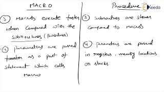 Difference between procedure & macro | Instruction Set of 8086 | Microprocessor Application