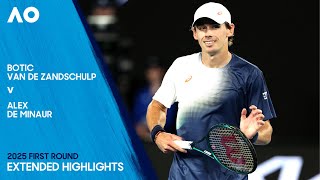 Botic van de Zandschulp v Alex de Minaur Extended Highlights | Australian Open 2025 First Round