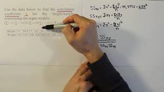 Calculating the Correlation Coefficient & Interpreting the Results, problem 3