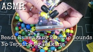 ASMR emptying beads, rummaging \u0026 plastic sounds #asmr #beads #asmrnotalking #asmrnotapping