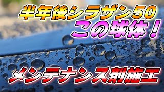 【新型アルファード】 シラザン50半年後!脅威の撥水！トップコートメンテナンス剤施工