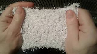 How to machine knit a SCRUBBY washcloth dishrag on Brother Knitting Machine