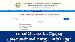 பாலிடெக்னிக் தேர்வு முடிவு எவ்வாறு பார்ப்பது? Polytechnic Result November 2024