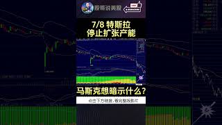 【特斯拉停止扩张产能】马斯克想暗示什么？#特斯拉#特斯拉股票 #美股 #股哥说美股 #tesla #马斯克 #美股复盘