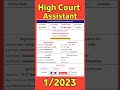 Patna high court assistant vacancy 2023 || #shorts #viral #reels