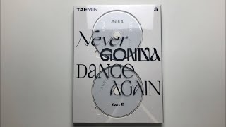 ♡Unboxing Taemin 태민 3rd Studio Album Never Gonna Dance Again (Extended Ver.)♡