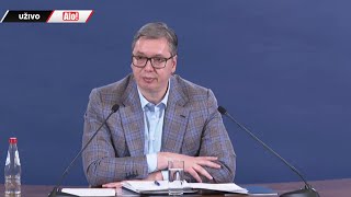 Izjave za medije predsednika Vučića posle sastanka sa predstavnikom EU Miroslavom Lajčakom