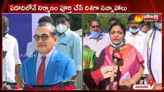 125-foot Dr Ambedkar statue to come up in Swarajya Maidan | Vijayawada | Sakshi TV