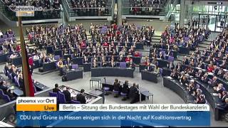 Wahl der Bundeskanzlerin: Angela Merkel (CDU) wiedergewählt am 17.12.2013