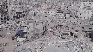 Drone footage shows destruction in Gaza's Khan Younis