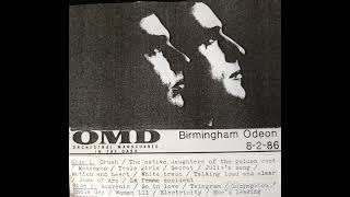 OMD (Orchestral Manoeuvres in the Dark) LIVE at the Birmingham Odeon 8-2-1986 *RARE* Audio only