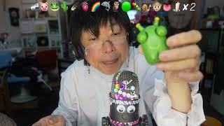 【ASMR】Emoji  challenge🚅🐷🐸🌵🪶🫀🌈🦈🦉🟢🐛🐌🐵👅🕯＃絵文字チャレンジ