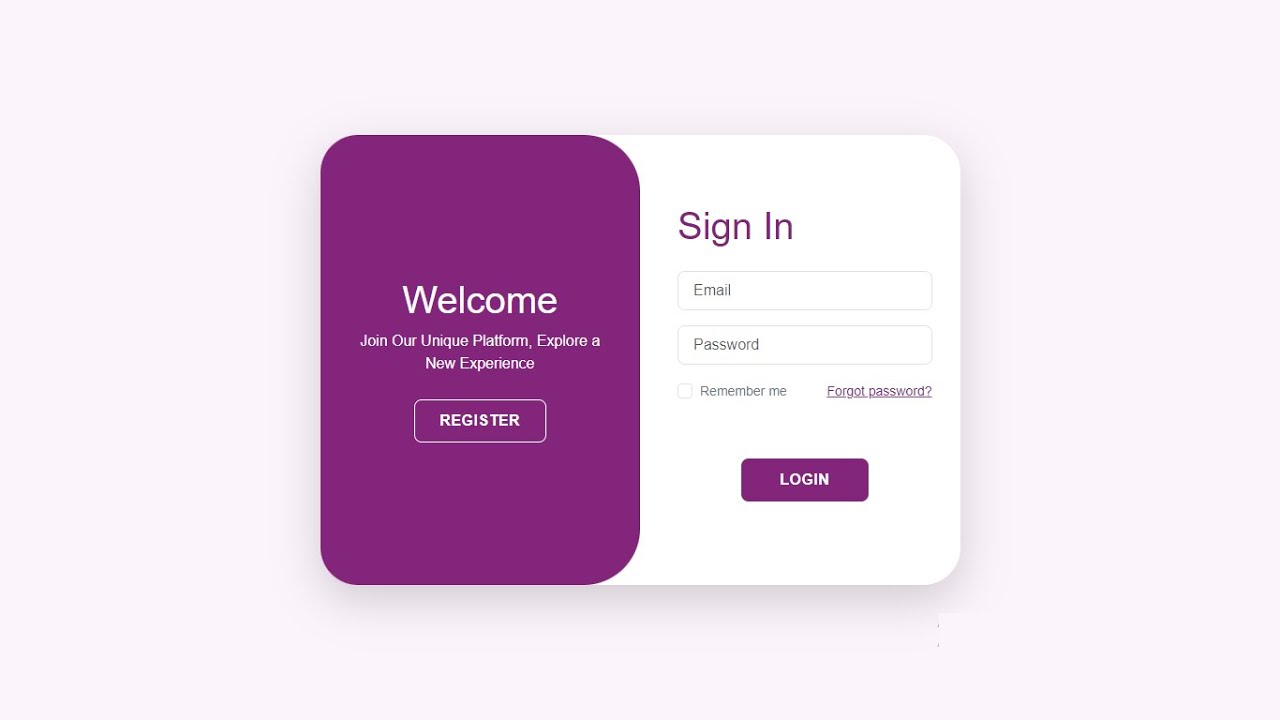 Login And Registration Form Using React Js Node Js And Mysql Youtube