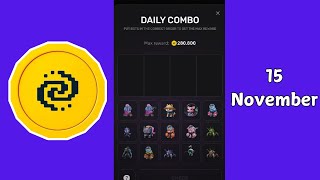 Pixel Tap By Pixelverse Daily Combo Cards 15 November 2024 | Today's PixelTap Daily Combo #pixeltap